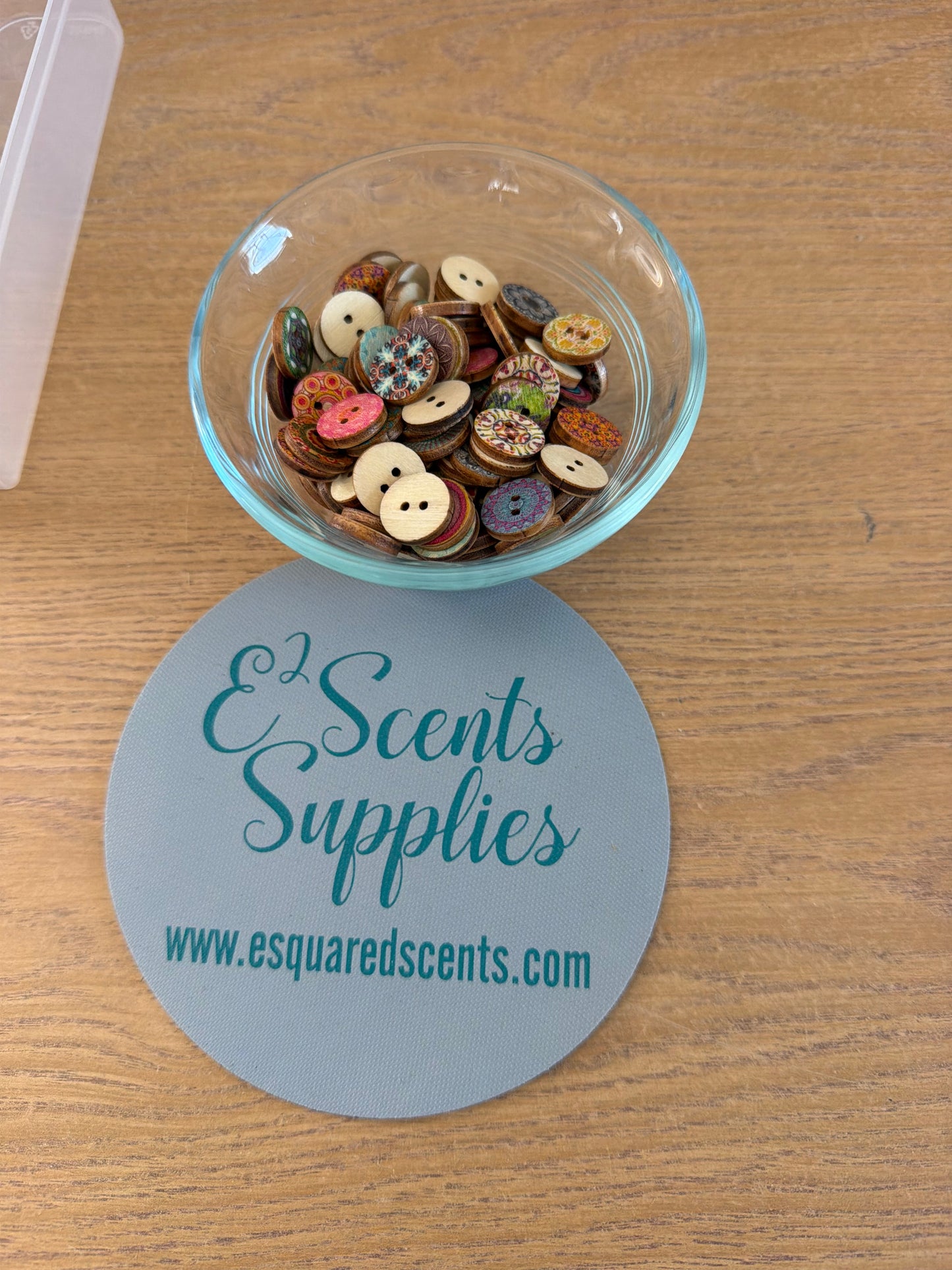 Wood Button Beads