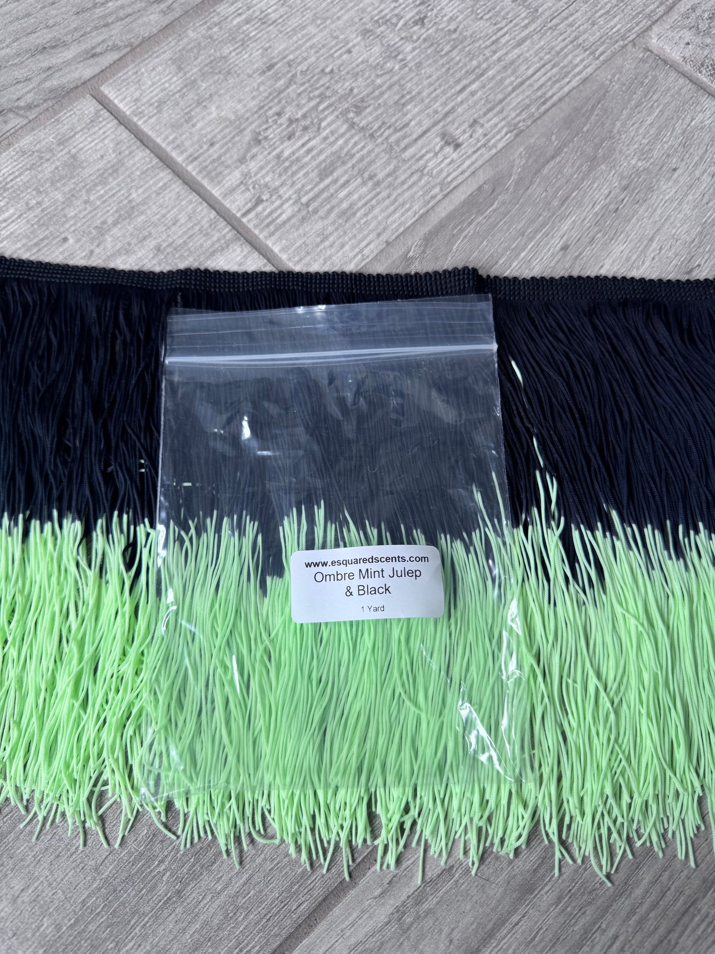 Ombre Mint Julep & Black Fringe