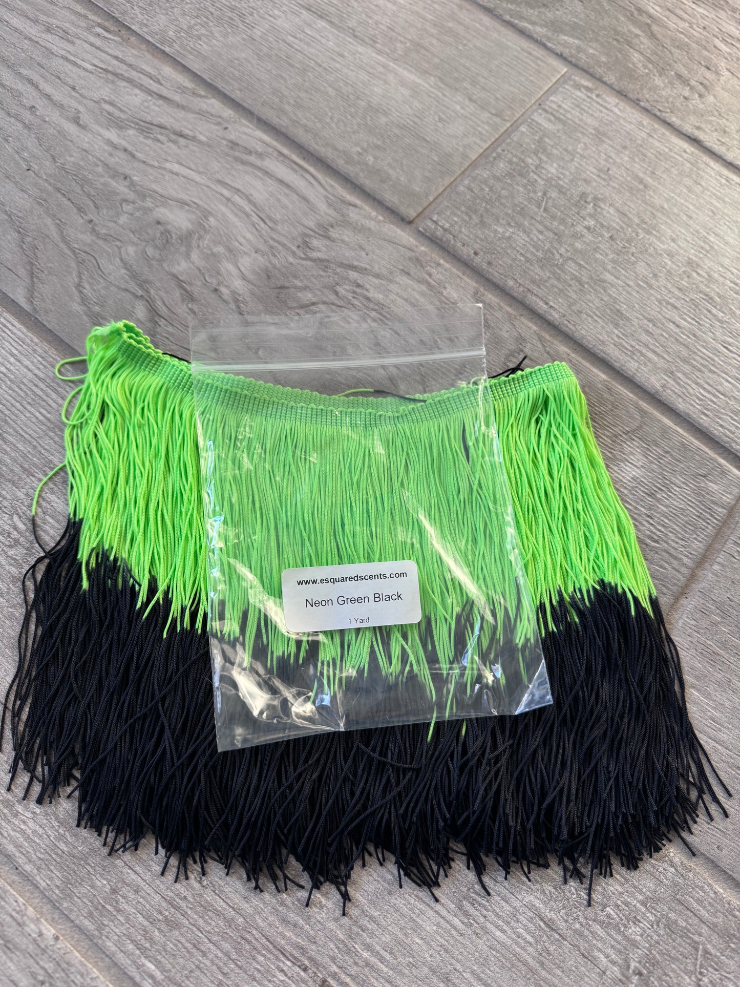 Neon Green & Black Fringe