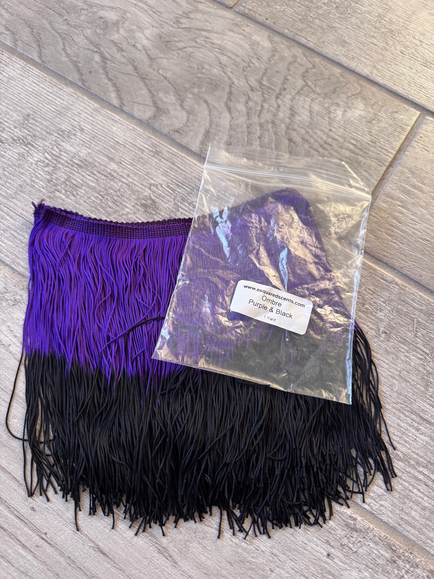 Ombre Purple & Black Fringe