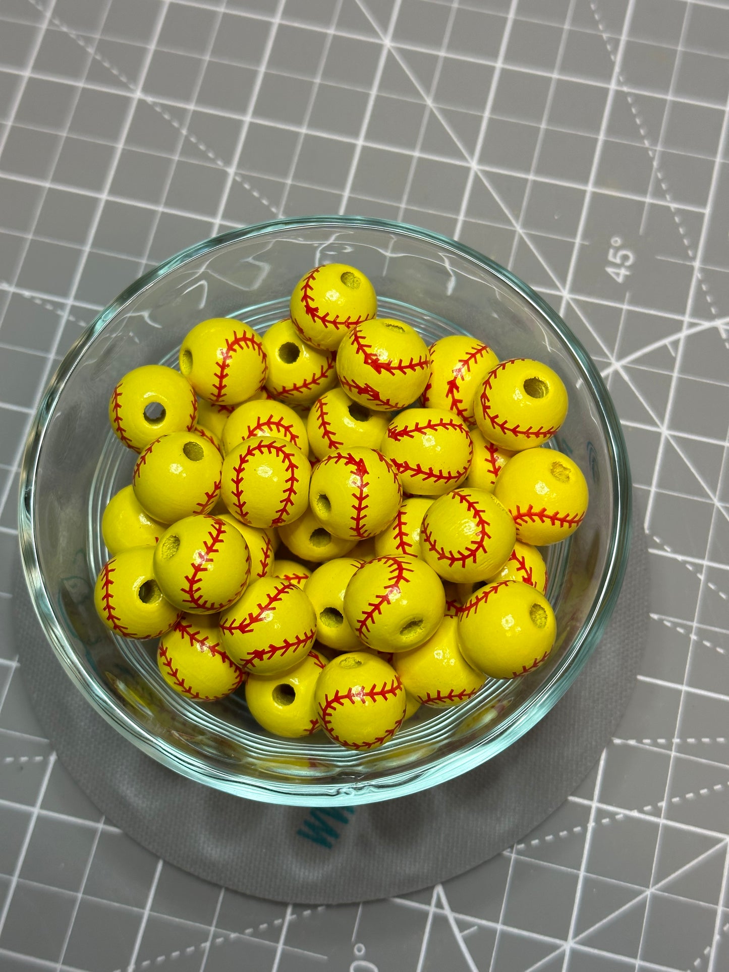 Softball Focal Bead