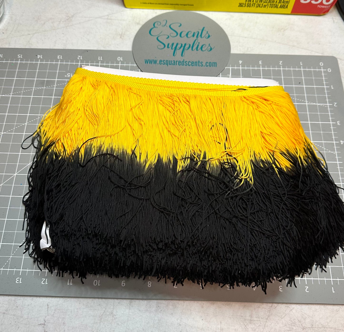 Ombré Gold and Black Fringe