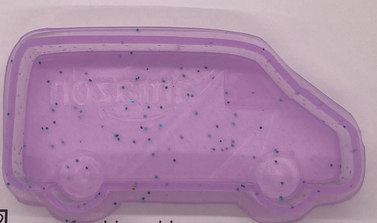 Delivery Truck Silicone Mold 5.5” wide x 3” tall x 1" deep