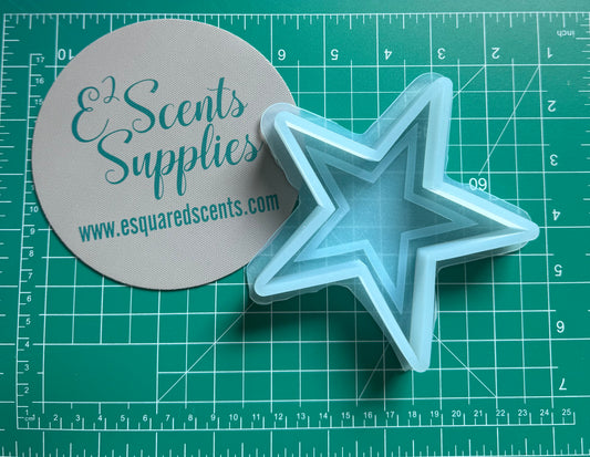 Star Within a Star Silicone Mold 5” W x 5” T x 1" Deep 