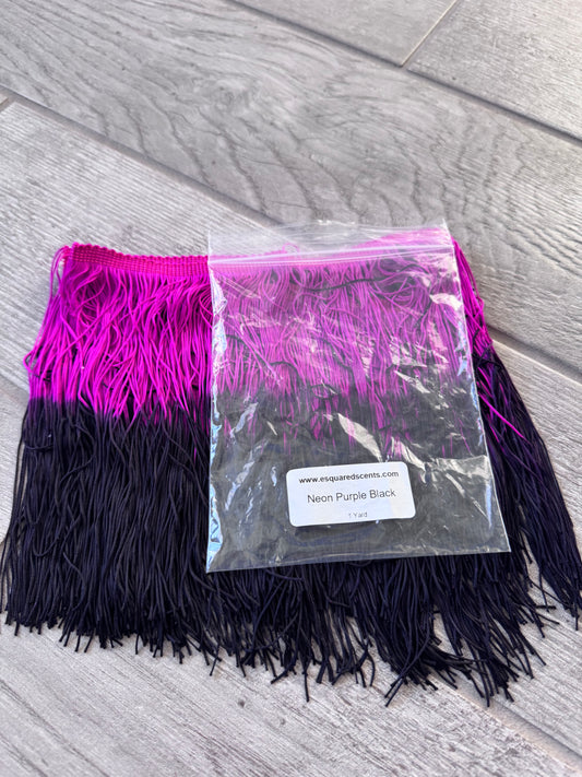 Neon Purple & Black Fringe
