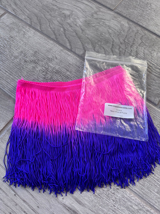 Ombre Neon Pink & Purple Fringe