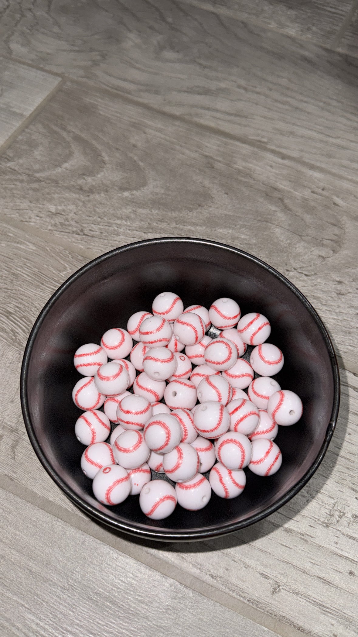 Large Baseball Focal Beads