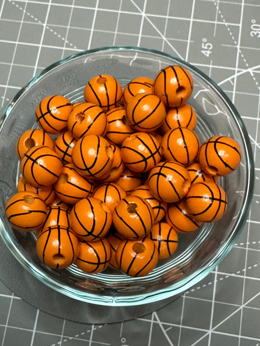 Basketball Focal Bead