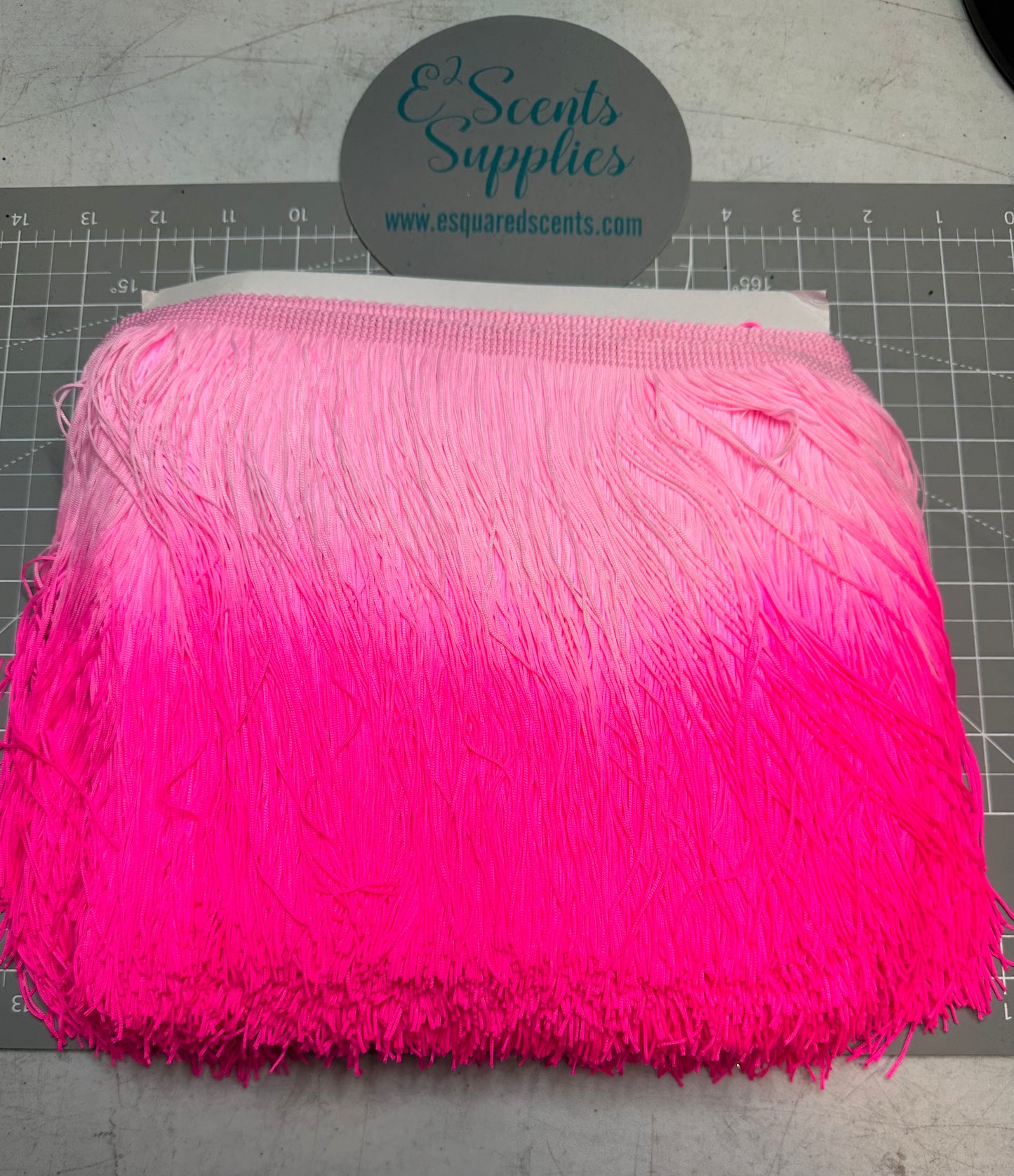 Ombré Light Pink and Neon Pink Fringe