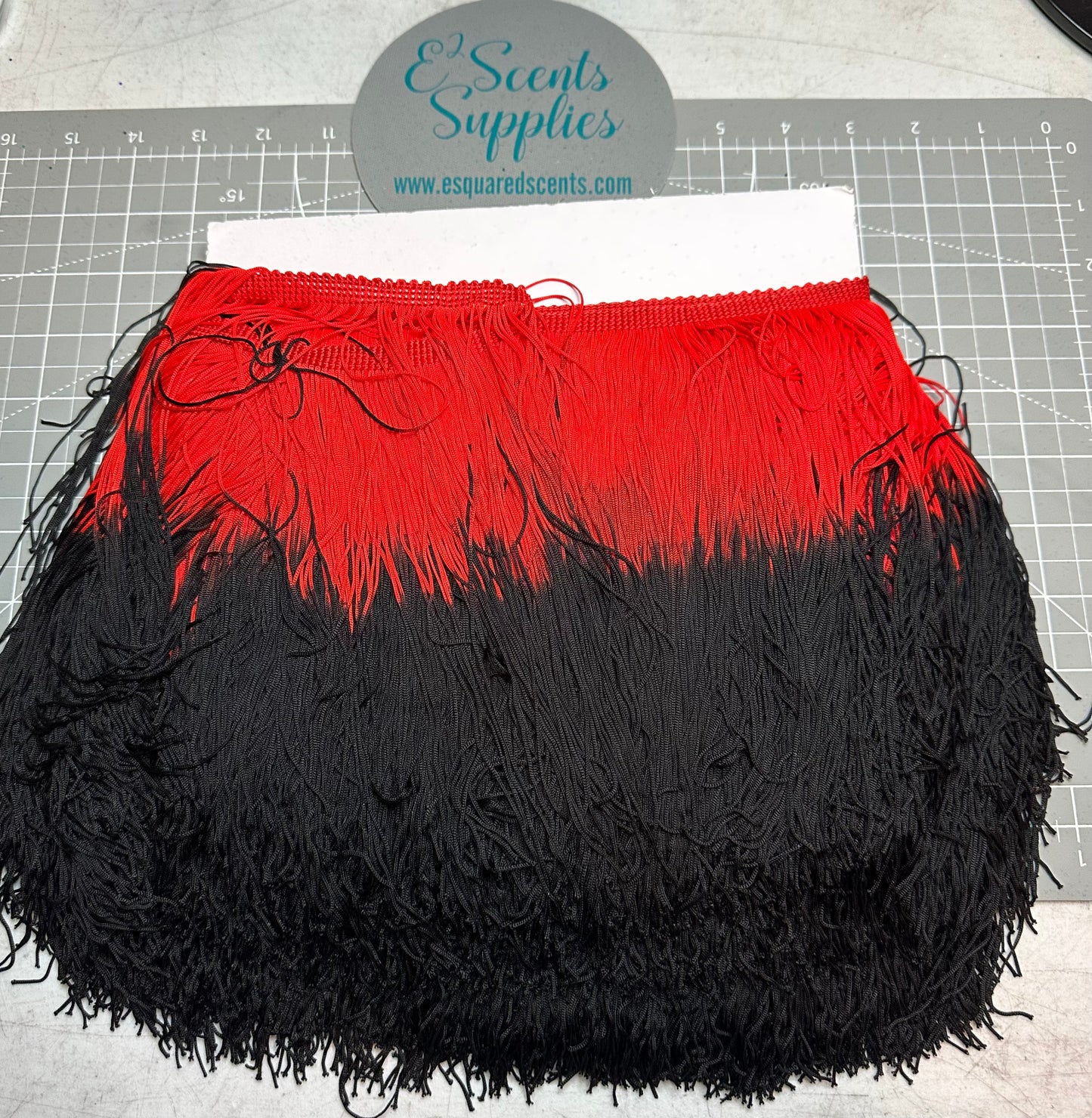 Ombré Red and Black Fringe