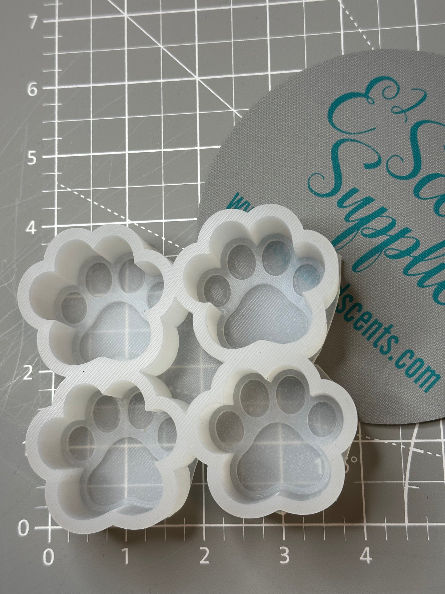 Paw Print Mini Silicone Mold (4 Pack)