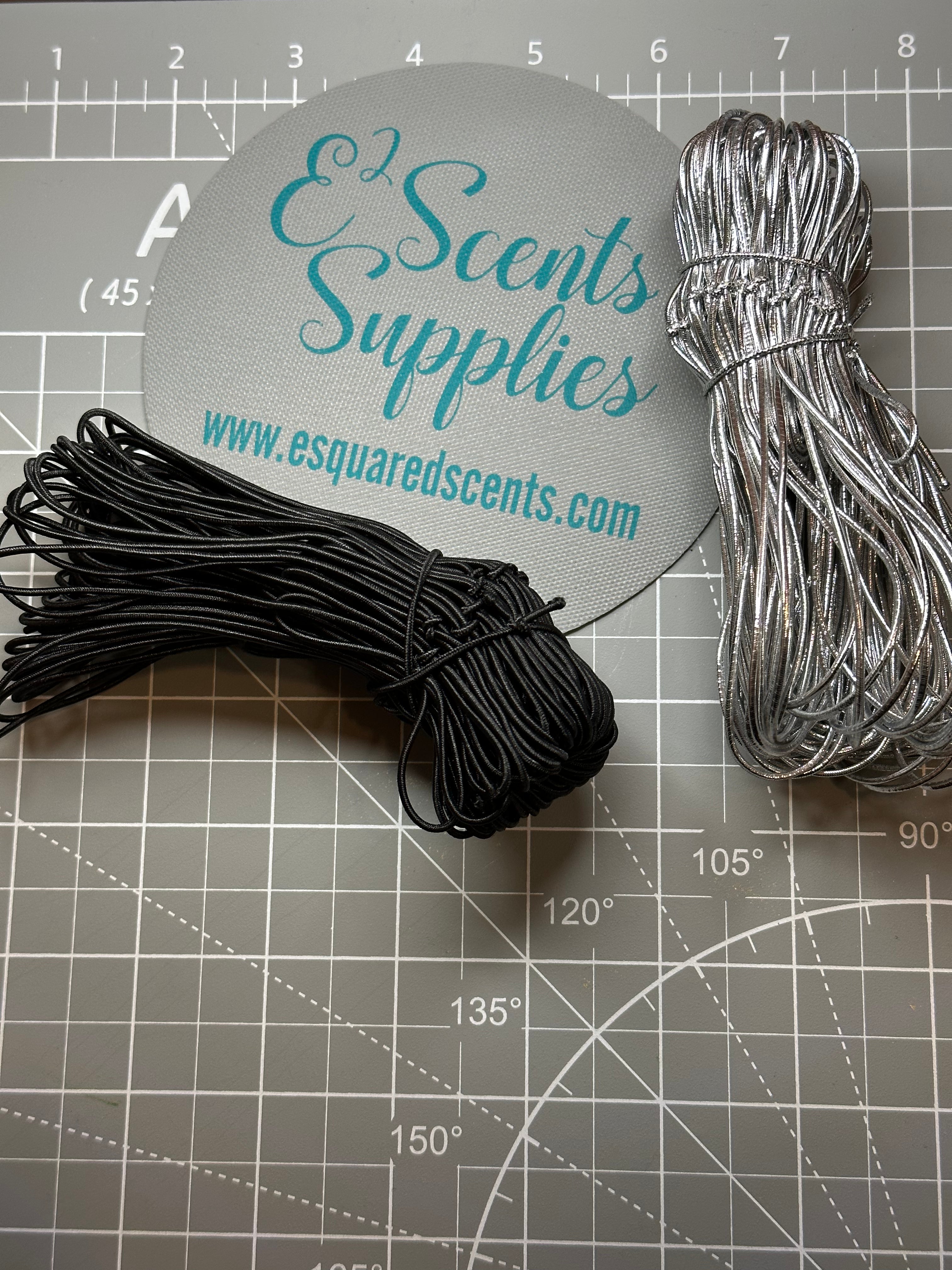 50 Pack 10” Silver Stretch Elastic String Loops – esquaredscents