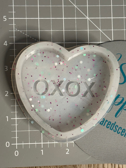 Heart Conversation Candy XOXO Silicone Mold 3.5”T x 3.2”W x 1" D